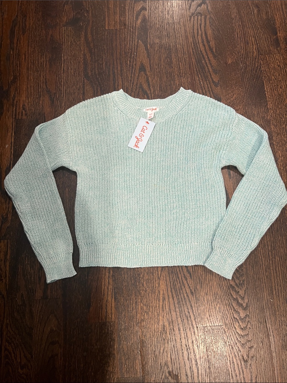 Cat & Jack -  Mint Green Cropped Crewneck Sweater